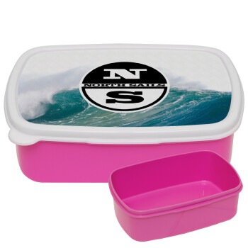 North Sails, ΡΟΖ παιδικό δοχείο φαγητού (lunchbox) πλαστικό (BPA-FREE) Lunch Βox M18 x Π13 x Υ6cm