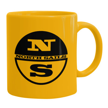 North Sails, Ceramic coffee mug yellow, 330ml (1pcs)