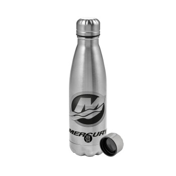 Mercury, Metallic water bottle, stainless steel, 750ml