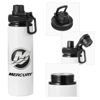 Mercury, Metal water bottle with safety cap, aluminum 850ml