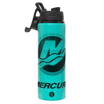 Mercury, Μεταλλικό παγούρι νερού με καπάκι ασφαλείας, αλουμινίου 850ml