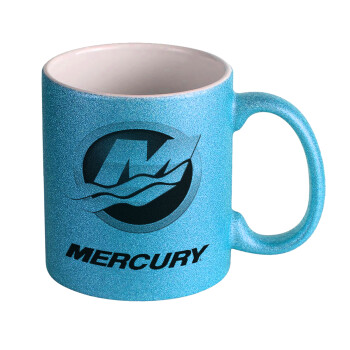 Mercury, Κούπα Σιέλ Glitter που γυαλίζει, κεραμική, 330ml