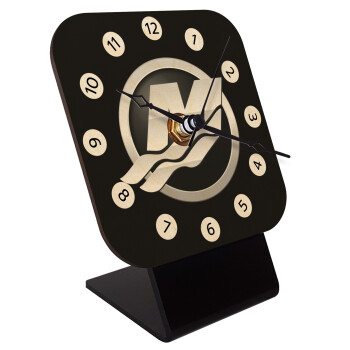 Mercury, Quartz Table clock in natural wood (10cm)