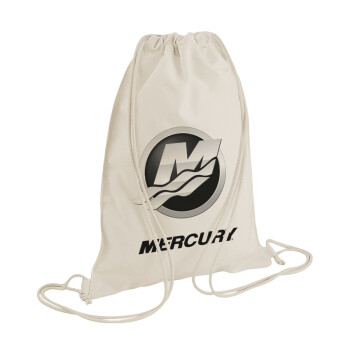 Mercury, Τσάντα πλάτης πουγκί GYMBAG natural (28x40cm)