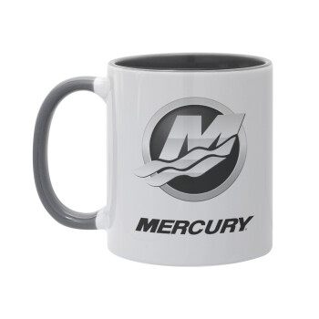 Mercury, Κούπα χρωματιστή γκρι, κεραμική, 330ml