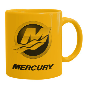 Mercury, Κούπα, κεραμική κίτρινη, 330ml