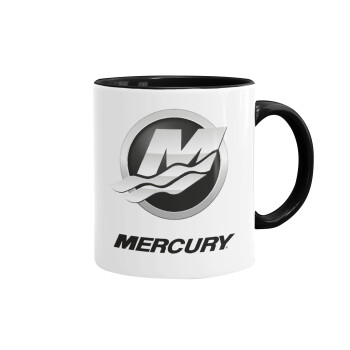Mercury, Κούπα χρωματιστή μαύρη, κεραμική, 330ml