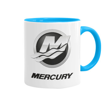 Mercury, Mug colored light blue, ceramic, 330ml