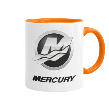Mercury, Κούπα χρωματιστή πορτοκαλί, κεραμική, 330ml
