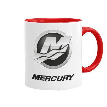 Mercury, Κούπα χρωματιστή κόκκινη, κεραμική, 330ml