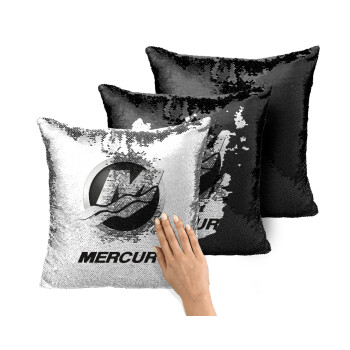 Mercury, Μαξιλάρι καναπέ Μαγικό Μαύρο με πούλιες 40x40cm περιέχεται το γέμισμα