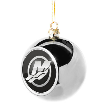 Mercury, Χριστουγεννιάτικη μπάλα δένδρου Ασημένια 8cm