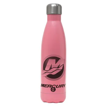 Mercury, Metal mug thermos Pink Mat (Stainless steel), double wall, 500ml