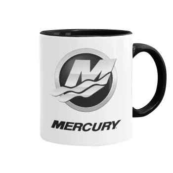 Mercury, Mug colored black, ceramic, 330ml