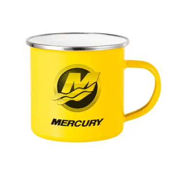 Mercury, Κούπα Μεταλλική εμαγιέ Κίτρινη 360ml