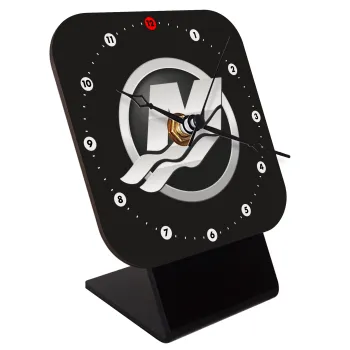 Mercury, Επιτραπέζιο ρολόι ξύλινο με δείκτες (10cm)