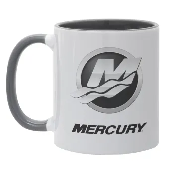 Mercury, Κούπα χρωματιστή γκρι, κεραμική, 330ml