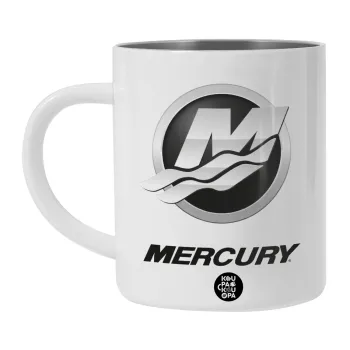 Mercury, BIG Mug Stainless steel double wall (450ml, White)