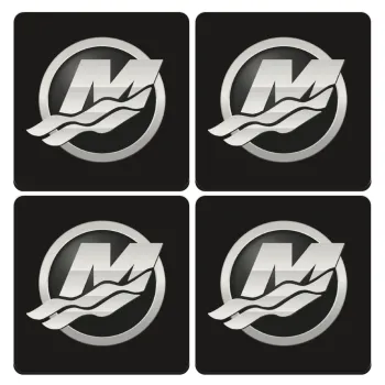 Mercury, ΣΕΤ 4 Σουβέρ ξύλινα τετράγωνα (9cm)