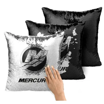 Mercury, Μαξιλάρι καναπέ Μαγικό Μαύρο με πούλιες 40x40cm περιέχεται το γέμισμα