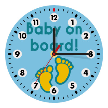 Baby on Board πατουσα Αγόρι, Wooden wall clock (20cm)