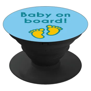 Baby on Board πατουσα Αγόρι, Phone Holders Stand  Black Hand-held Mobile Phone Holder