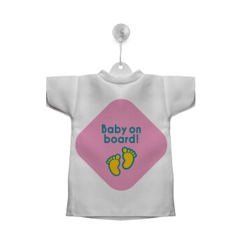 Baby on Board πατουσα Κορίτσι, Σήμα μπλουζάκι με βεντούζα για αυτοκίνητο