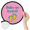 Baby on Board πατουσα Κορίτσι, Βεντάλια υφασμάτινη αναδιπλούμενη με θήκη (20cm)