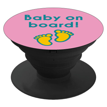 Baby on Board πατουσα Κορίτσι, Phone Holders Stand  Μαύρο Βάση Στήριξης Κινητού στο Χέρι