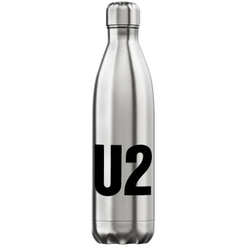 U2 , Μεταλλικό παγούρι θερμός Inox (Stainless steel), διπλού τοιχώματος, 750ml