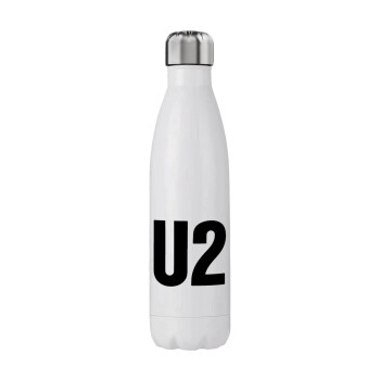 U2 , Μεταλλικό παγούρι θερμός (Stainless steel), διπλού τοιχώματος, 750ml