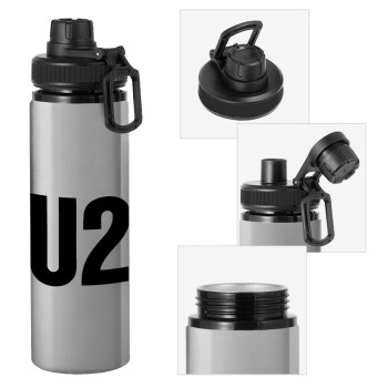 U2 , Μεταλλικό παγούρι νερού με καπάκι ασφαλείας, αλουμινίου 850ml