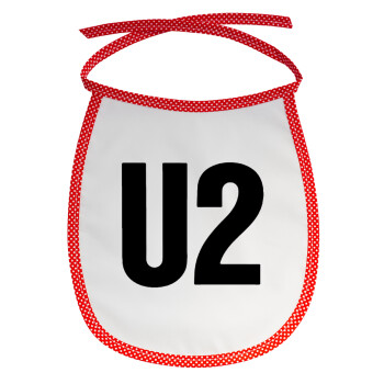 U2 , Σαλιάρα μωρού αλέκιαστη με κορδόνι Κόκκινη