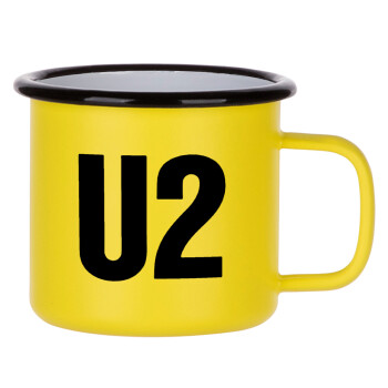 U2 , Metallic enamel MATT Yellow cup 360ml