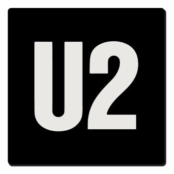 U2 , Τετράγωνο μαγνητάκι ξύλινο 6x6cm