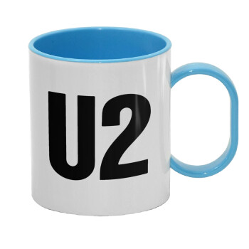 U2 , Κούπα (πλαστική) (BPA-FREE) Polymer Μπλε για παιδιά, 330ml
