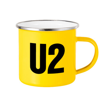 U2 , Κούπα Μεταλλική εμαγιέ Κίτρινη 360ml