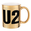 Mug ceramic, gold mirror, 330ml