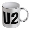 Mug ceramic, silver mirror, 330ml