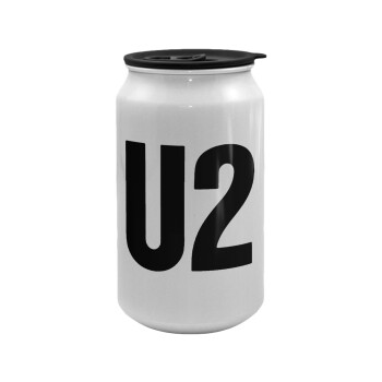 U2 , Κούπα ταξιδιού μεταλλική με καπάκι (tin-can) 500ml