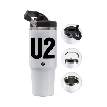 U2 , 30oz stainless Steel Tumbler with Handle