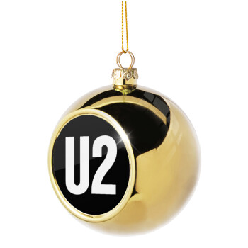 U2 , Χριστουγεννιάτικη μπάλα δένδρου Χρυσή 8cm