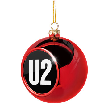 U2 , Χριστουγεννιάτικη μπάλα δένδρου Κόκκινη 8cm