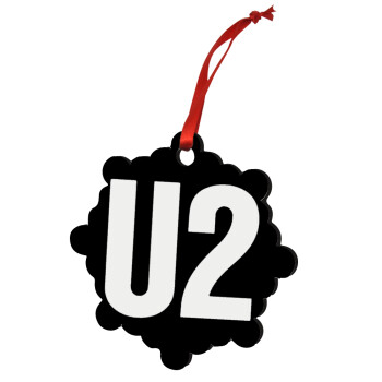 U2 , Christmas ornament snowflake wooden 7.5cm