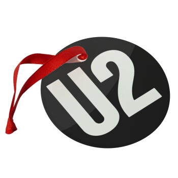 U2 , Χριστουγεννιάτικο στολίδι γυάλινο 9cm