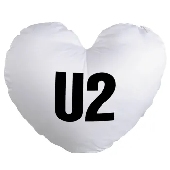 U2 , Μαξιλάρι καναπέ καρδιά 40x40cm περιέχεται το  γέμισμα