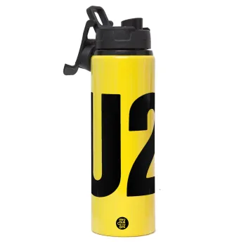 U2 , Μεταλλικό παγούρι νερού με καπάκι ασφαλείας, αλουμινίου 850ml