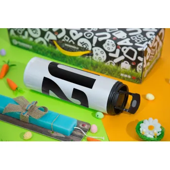 U2 , Easter candle,Travel Tumbler 2 Lids, with metal straw & cleaning brush & aromatic flat candle (30cm) (BLUE)