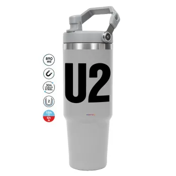 U2 , GREY color, 890ml (30oz) stainless Steel Tumbler with Handle