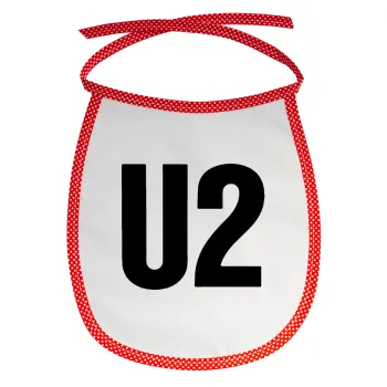 U2 , Σαλιάρα μωρού αλέκιαστη με κορδόνι Κόκκινη
